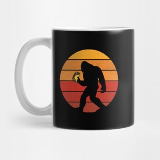 Funny Bigfoot Holding A Taco Mug